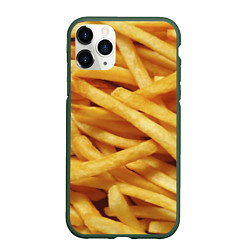 Чехол iPhone 11 Pro матовый Картофель фри, цвет: 3D-темно-зеленый