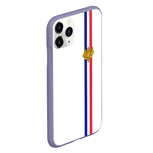 Чехол iPhone 11 Pro матовый Франция: лента с гербом / 3D-Серый – фото 2