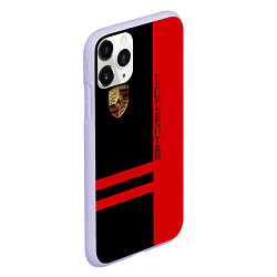 Чехол iPhone 11 Pro матовый Porsche: Red Sport, цвет: 3D-светло-сиреневый — фото 2