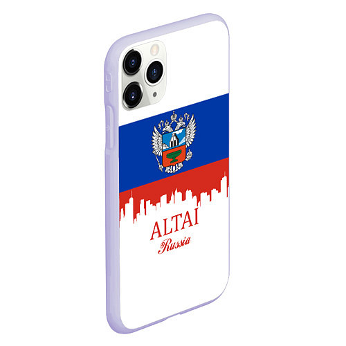 Чехол iPhone 11 Pro матовый Altai: Russia / 3D-Светло-сиреневый – фото 2