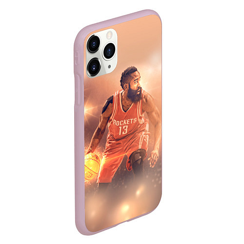 Чехол iPhone 11 Pro матовый NBA Rockets 13 / 3D-Розовый – фото 2