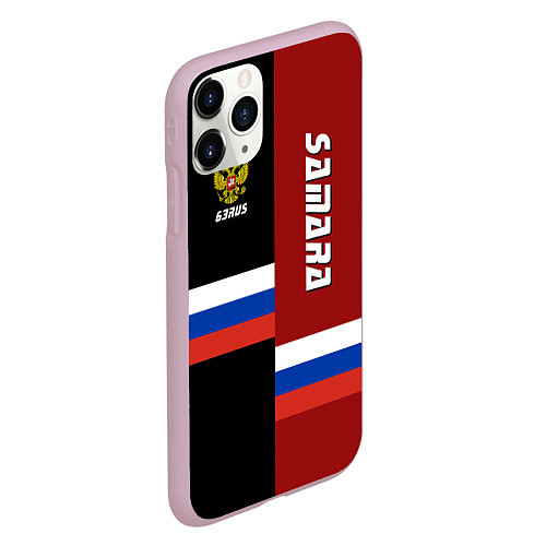 Чехол iPhone 11 Pro матовый Samara, Russia / 3D-Розовый – фото 2