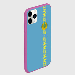Чехол iPhone 11 Pro матовый I Love Kazakhstan, цвет: 3D-фиолетовый — фото 2