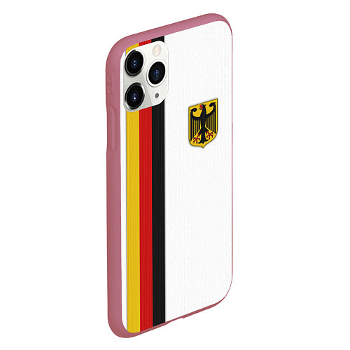 Чехол iPhone 11 Pro матовый I Love Germany / 3D-Малиновый – фото 2