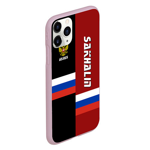 Чехол iPhone 11 Pro матовый Sakhalin, Russia / 3D-Розовый – фото 2