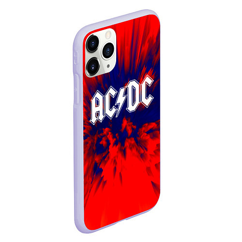 Чехол iPhone 11 Pro матовый AC/DC: Red & Blue / 3D-Светло-сиреневый – фото 2