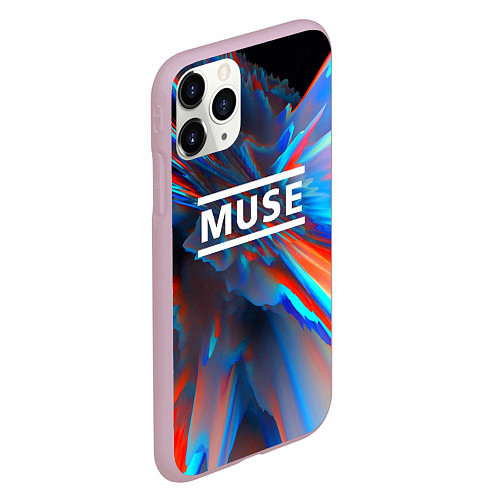 Чехол iPhone 11 Pro матовый Muse: Colour Abstract / 3D-Розовый – фото 2