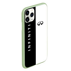 Чехол iPhone 11 Pro матовый Infiniti: Black & White, цвет: 3D-салатовый — фото 2
