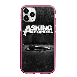 Чехол iPhone 11 Pro матовый Asking Alexandria: Black Micro, цвет: 3D-малиновый