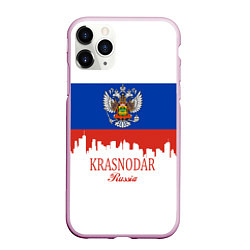 Чехол iPhone 11 Pro матовый Krasnodar, Russia, цвет: 3D-розовый