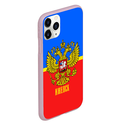 Чехол iPhone 11 Pro матовый Ижевск: Россия / 3D-Розовый – фото 2