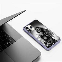 Чехол iPhone 11 Pro матовый Trap Girl, цвет: 3D-светло-сиреневый — фото 2
