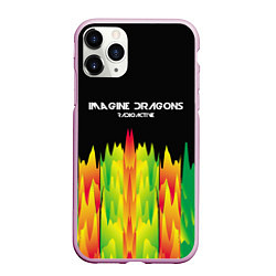 Чехол iPhone 11 Pro матовый Imagine Dragons: Radioactive, цвет: 3D-розовый