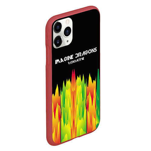 Чехол iPhone 11 Pro матовый Imagine Dragons: Radioactive / 3D-Красный – фото 2