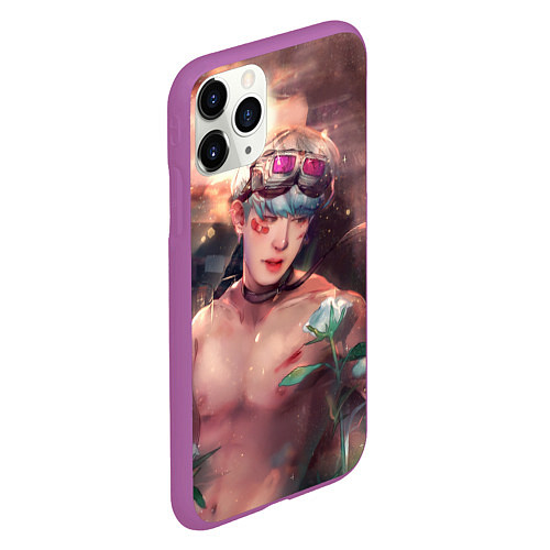 Чехол iPhone 11 Pro матовый Monsta X: Wonho / 3D-Фиолетовый – фото 2
