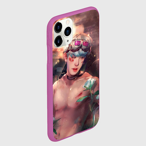 Чехол iPhone 11 Pro матовый Monsta X: Wonho / 3D-Фиолетовый – фото 2