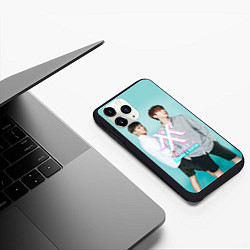 Чехол iPhone 11 Pro матовый Shownu & Kihyun, цвет: 3D-черный — фото 2