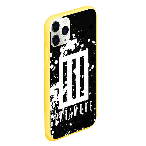 Чехол iPhone 11 Pro матовый Paramore: Black & White / 3D-Желтый – фото 2