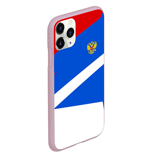 Чехол iPhone 11 Pro матовый Russia: Light Sport / 3D-Розовый – фото 2