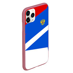 Чехол iPhone 11 Pro матовый Russia: Light Sport, цвет: 3D-малиновый — фото 2