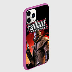 Чехол iPhone 11 Pro матовый Fallout: New Vegas, цвет: 3D-фиолетовый — фото 2
