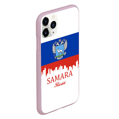 Чехол iPhone 11 Pro матовый Samara: Russia / 3D-Розовый – фото 2