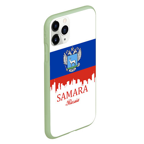 Чехол iPhone 11 Pro матовый Samara: Russia / 3D-Салатовый – фото 2