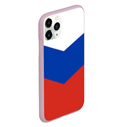 Чехол iPhone 11 Pro матовый Российский триколор, цвет: 3D-розовый — фото 2