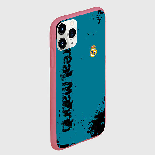 Чехол iPhone 11 Pro матовый Real madrid - grange style / 3D-Малиновый – фото 2