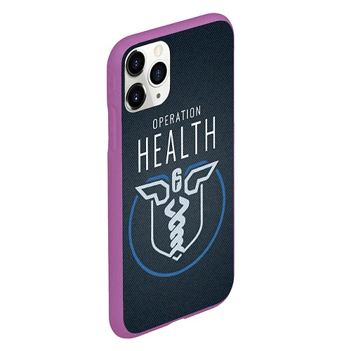 Чехол iPhone 11 Pro матовый R6S: Operation Health / 3D-Фиолетовый – фото 2