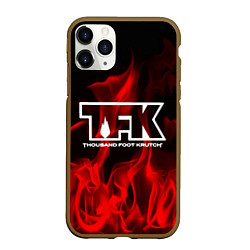 Чехол iPhone 11 Pro матовый Thousand Foot Krutch: Red Flame, цвет: 3D-коричневый