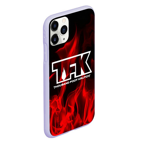 Чехол iPhone 11 Pro матовый Thousand Foot Krutch: Red Flame / 3D-Светло-сиреневый – фото 2