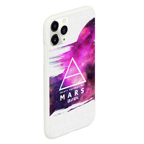 Чехол iPhone 11 Pro матовый 30 STM: Space Wave / 3D-Белый – фото 2