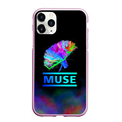 Чехол iPhone 11 Pro матовый Muse: Neon Flower, цвет: 3D-розовый