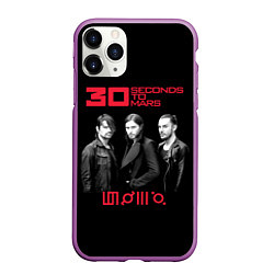 Чехол iPhone 11 Pro матовый 30 STM Band, цвет: 3D-фиолетовый