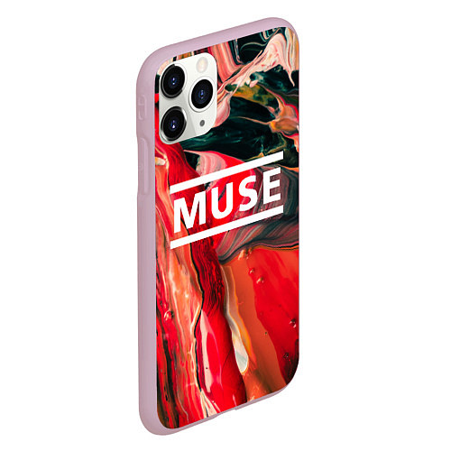 Чехол iPhone 11 Pro матовый MUSE: Red Colours / 3D-Розовый – фото 2