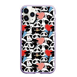 Чехол iPhone 11 Pro матовый Funny Pandas