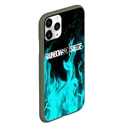 Чехол iPhone 11 Pro матовый R6S: Turquoise Flame, цвет: 3D-темно-зеленый — фото 2