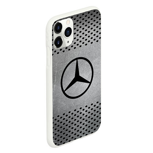 Чехол iPhone 11 Pro матовый Mercedes-Benz: Hardened Steel / 3D-Белый – фото 2