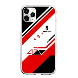 Чехол iPhone 11 Pro матовый R6S: Asimov Red Style, цвет: 3D-белый