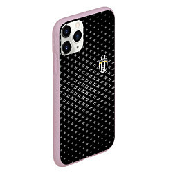 Чехол iPhone 11 Pro матовый Juventus: Sport Grid, цвет: 3D-розовый — фото 2