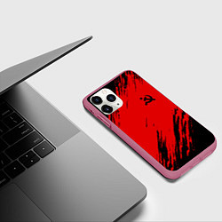 Чехол iPhone 11 Pro матовый USSR: Red Patriot, цвет: 3D-малиновый — фото 2