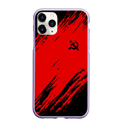 Чехол iPhone 11 Pro матовый USSR: Red Patriot, цвет: 3D-светло-сиреневый