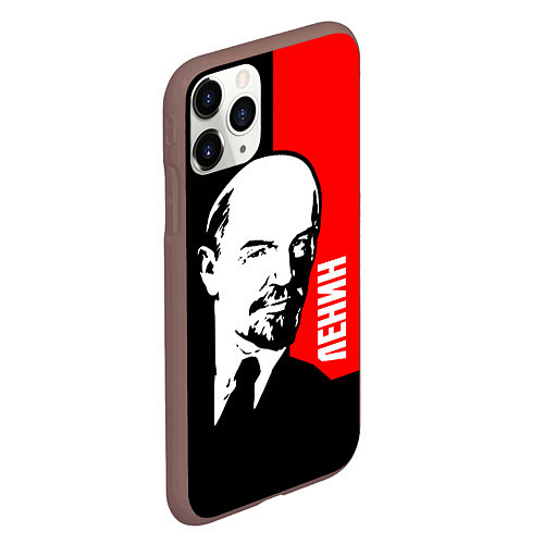 Чехол iPhone 11 Pro матовый Хитрый Ленин / 3D-Коричневый – фото 2