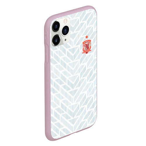 Чехол iPhone 11 Pro матовый Сборная Испании: Гостевая ЧМ-2018 / 3D-Розовый – фото 2