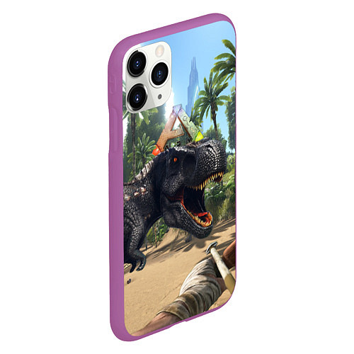 Чехол iPhone 11 Pro матовый ARK: Survival Evolved / 3D-Фиолетовый – фото 2