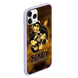 Чехол iPhone 11 Pro матовый Bendy and the ink machine, цвет: 3D-светло-сиреневый — фото 2