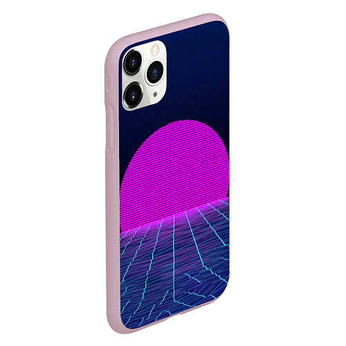 Чехол iPhone 11 Pro матовый Digital Sunrise / 3D-Розовый – фото 2