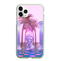 Чехол iPhone 11 Pro матовый Digital Miami, цвет: 3D-салатовый