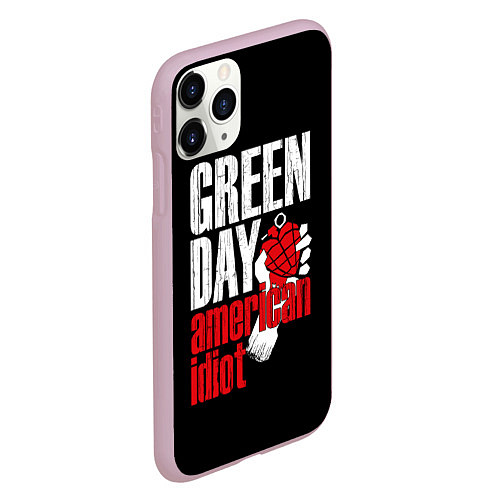 Чехол iPhone 11 Pro матовый Green Day: American Idiot / 3D-Розовый – фото 2